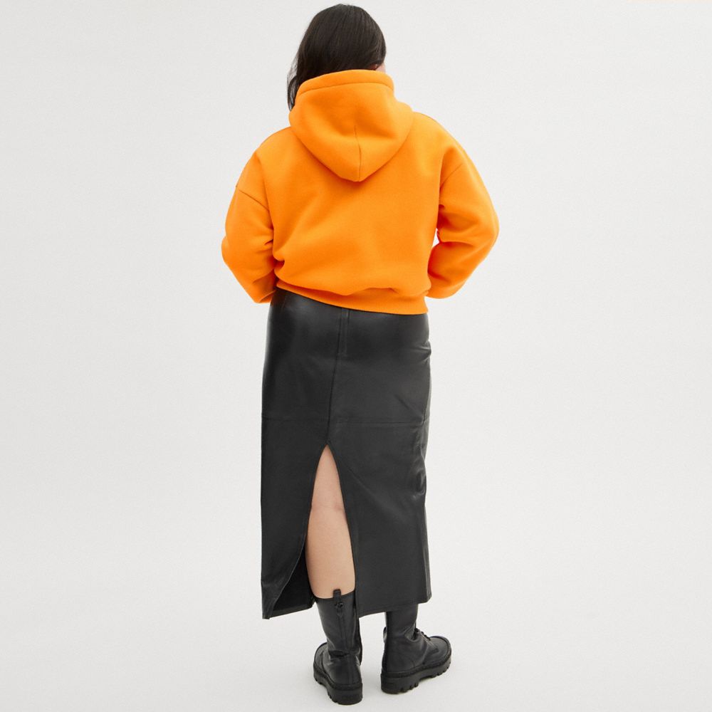 Felpa con Cappuccio Donna Coach The Lil Nas X Drop Cropped Pullover Arancioni | ITAHO422