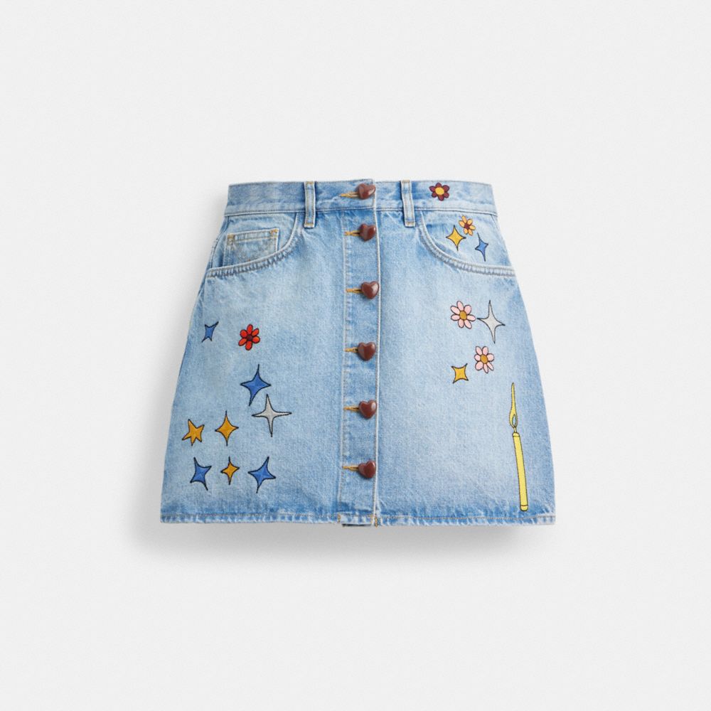 Gonna Donna Coach X Observed By Us High Waist Denim Blu Colorate | ITOKT472