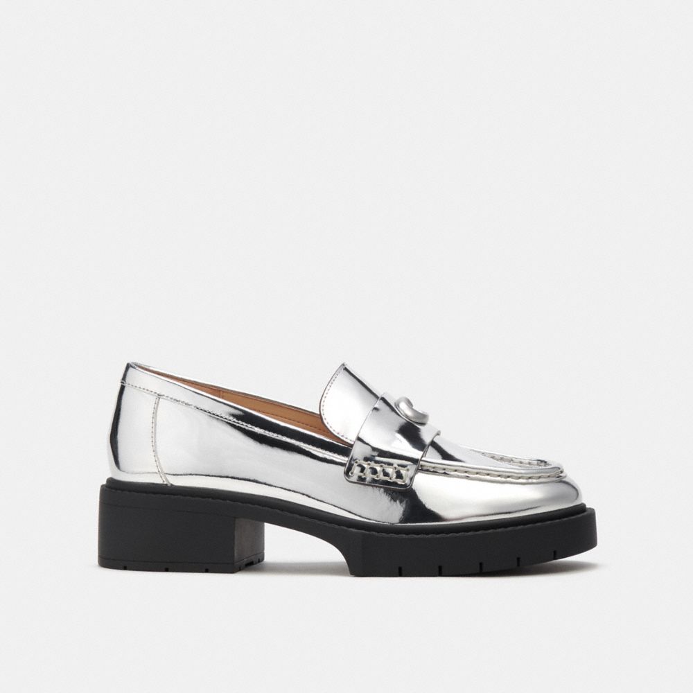 Loafer Donna Coach Leah In Metallic Argento | ITLIO341