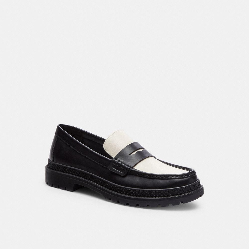 Loafer Uomo Coach Cooper Nere Bianche | ITDFV112