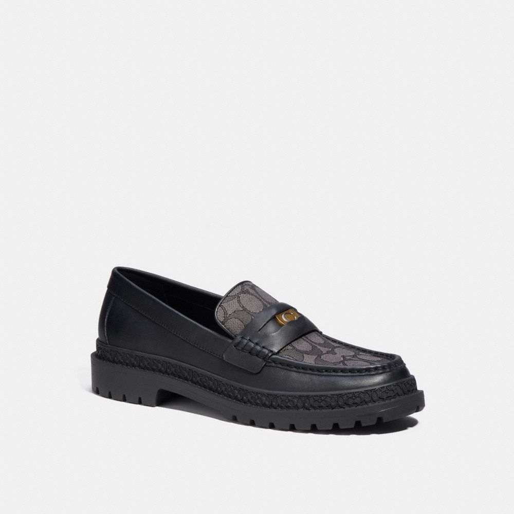 Loafer Uomo Coach With Signature Jacquard And Signature Coin Nere | ITJPM116