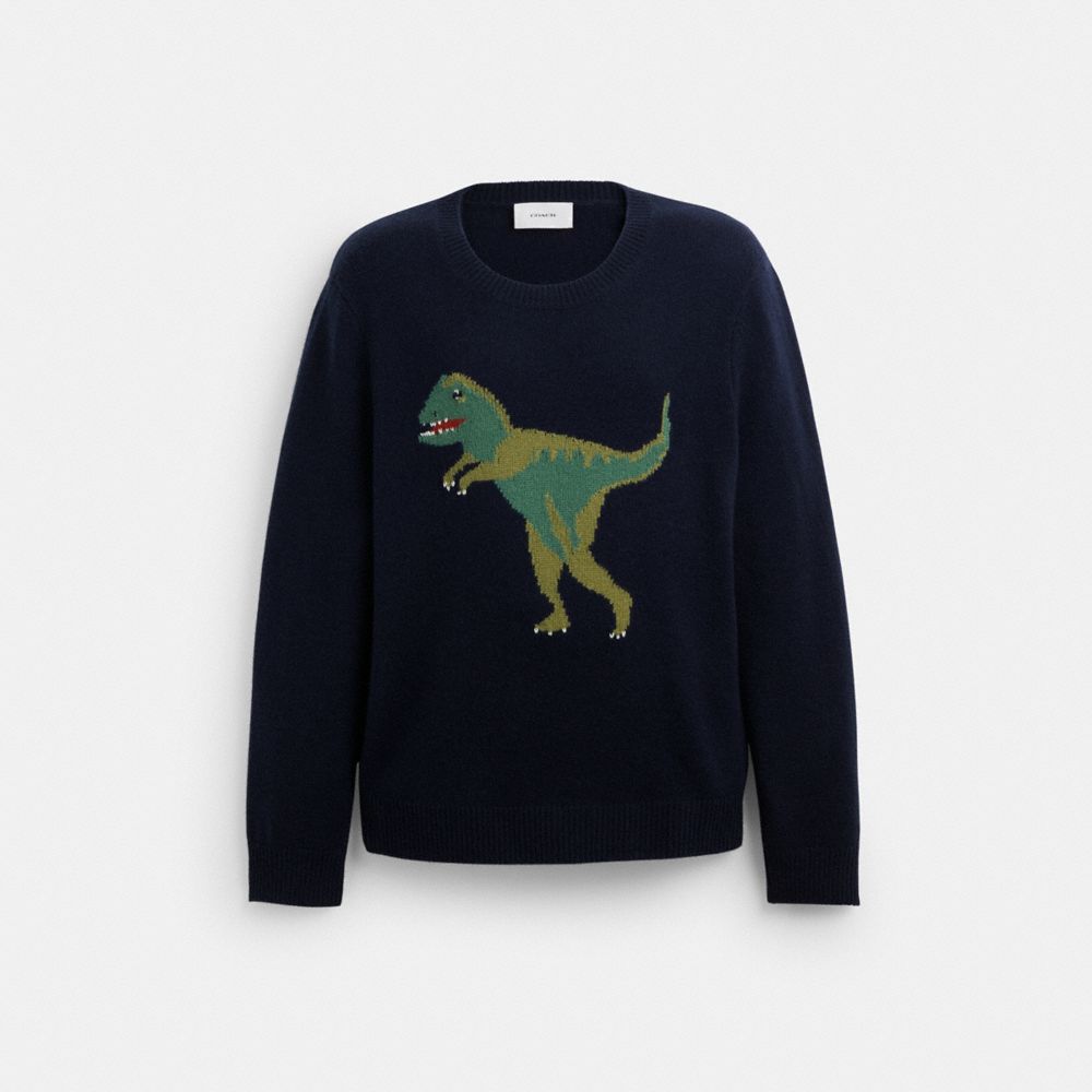 Maglia Donna Coach Rexy Crewneck Blu Marino | ITKOF481