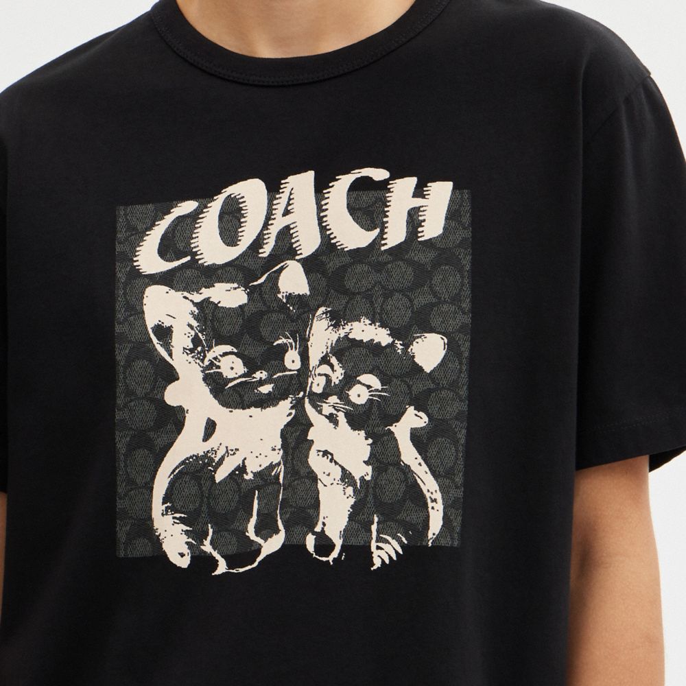 Magliette Donna Coach The Lil Nas X Drop Signature Cats Nere | ITTCJ511