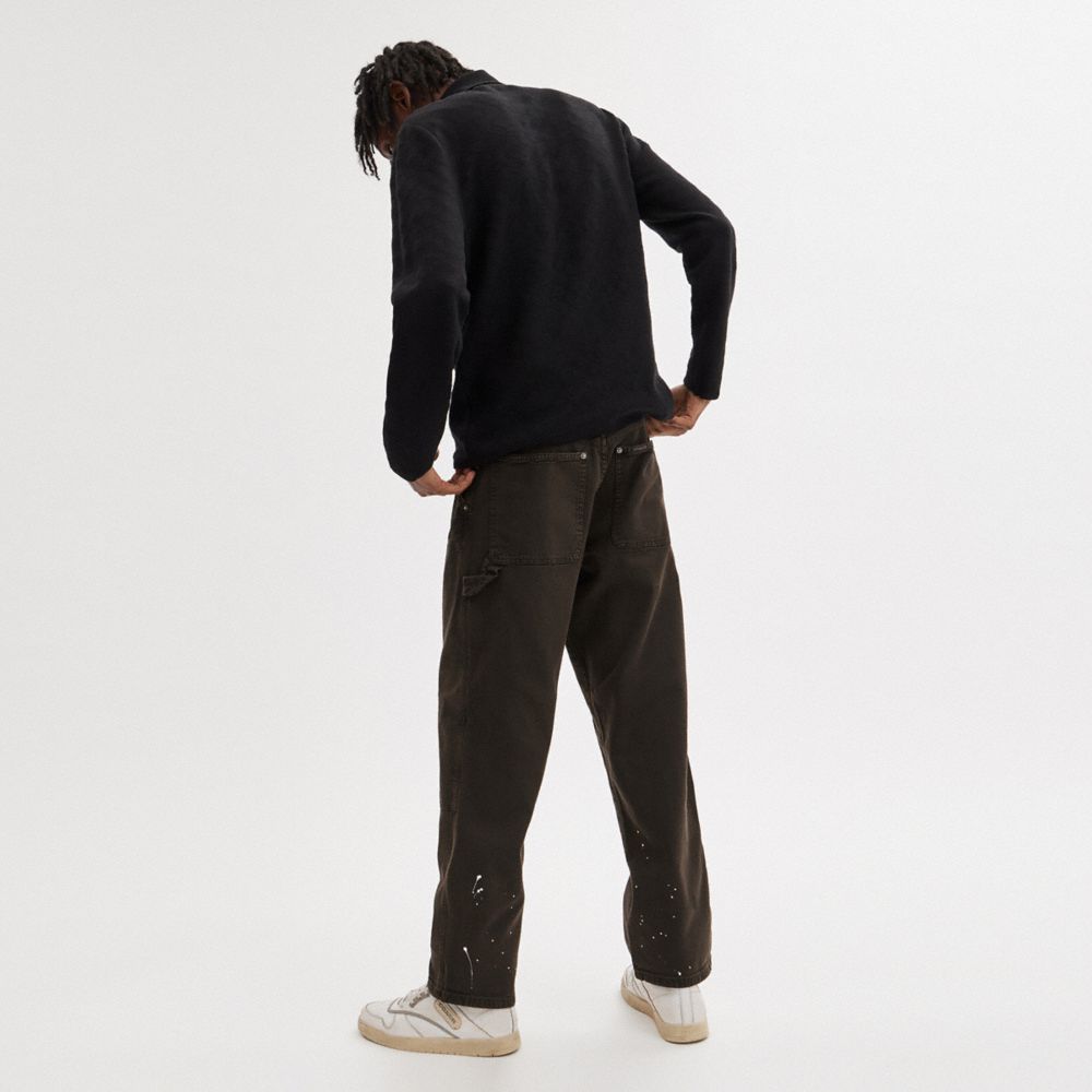 Pantaloni Uomo Coach Canvas Marroni | ITDFX164