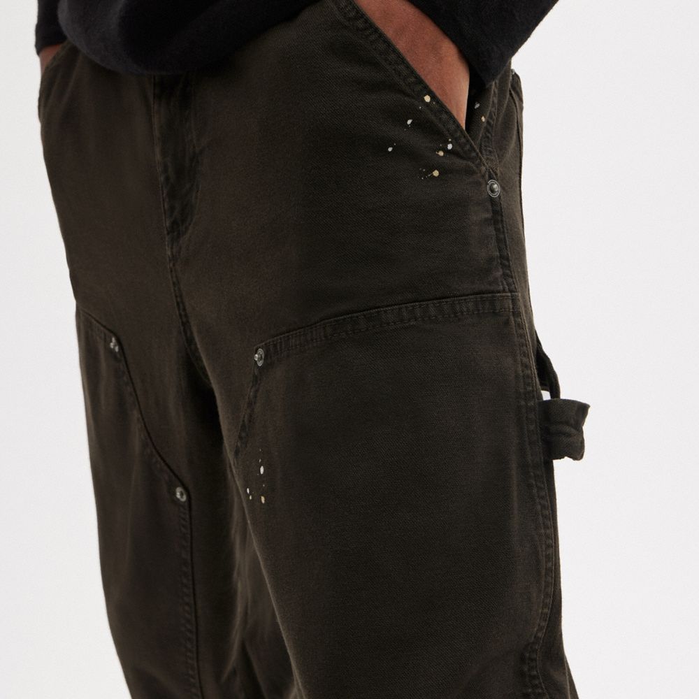 Pantaloni Uomo Coach Canvas Marroni | ITDFX164