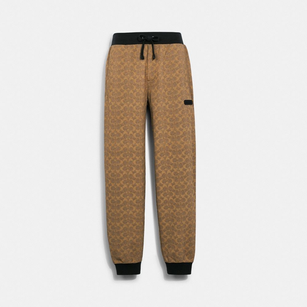 Pantaloni Uomo Coach Essential Joggers In Signature Marroni | ITHAB167