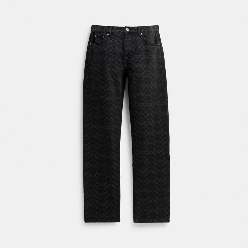 Pantaloni Uomo Coach Signature Jeans Nere | ITJPN168