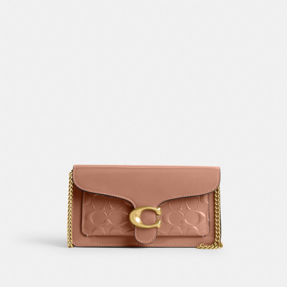 Pochette Donna Coach Tabby Chain In Signature Leather Rosa | ITGSB761