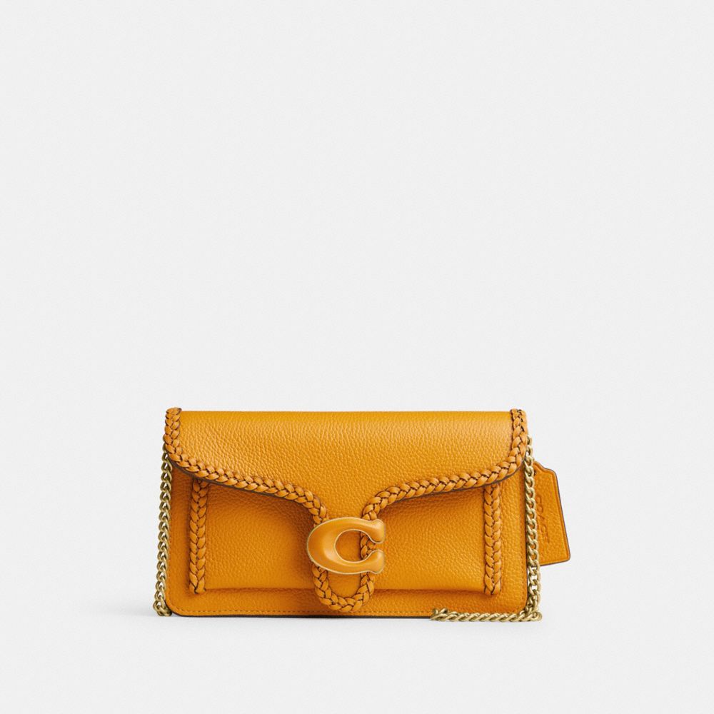 Pochette Donna Coach Tabby Chain With Braid Gialle | ITDFM763