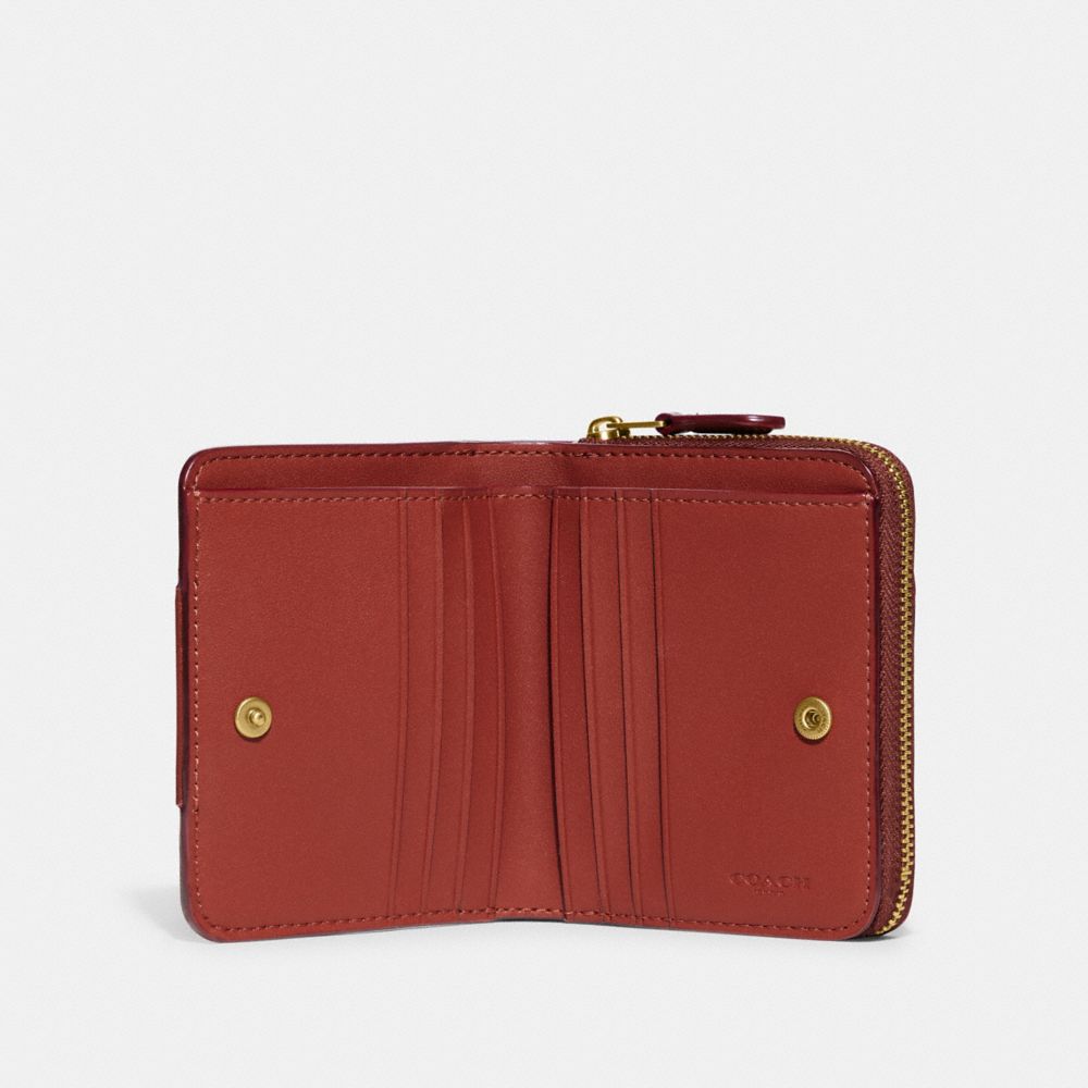 Portafoglio Donna Coach Billfold In Colorblock Signature Canvas Marroni Rosse | ITLIS965