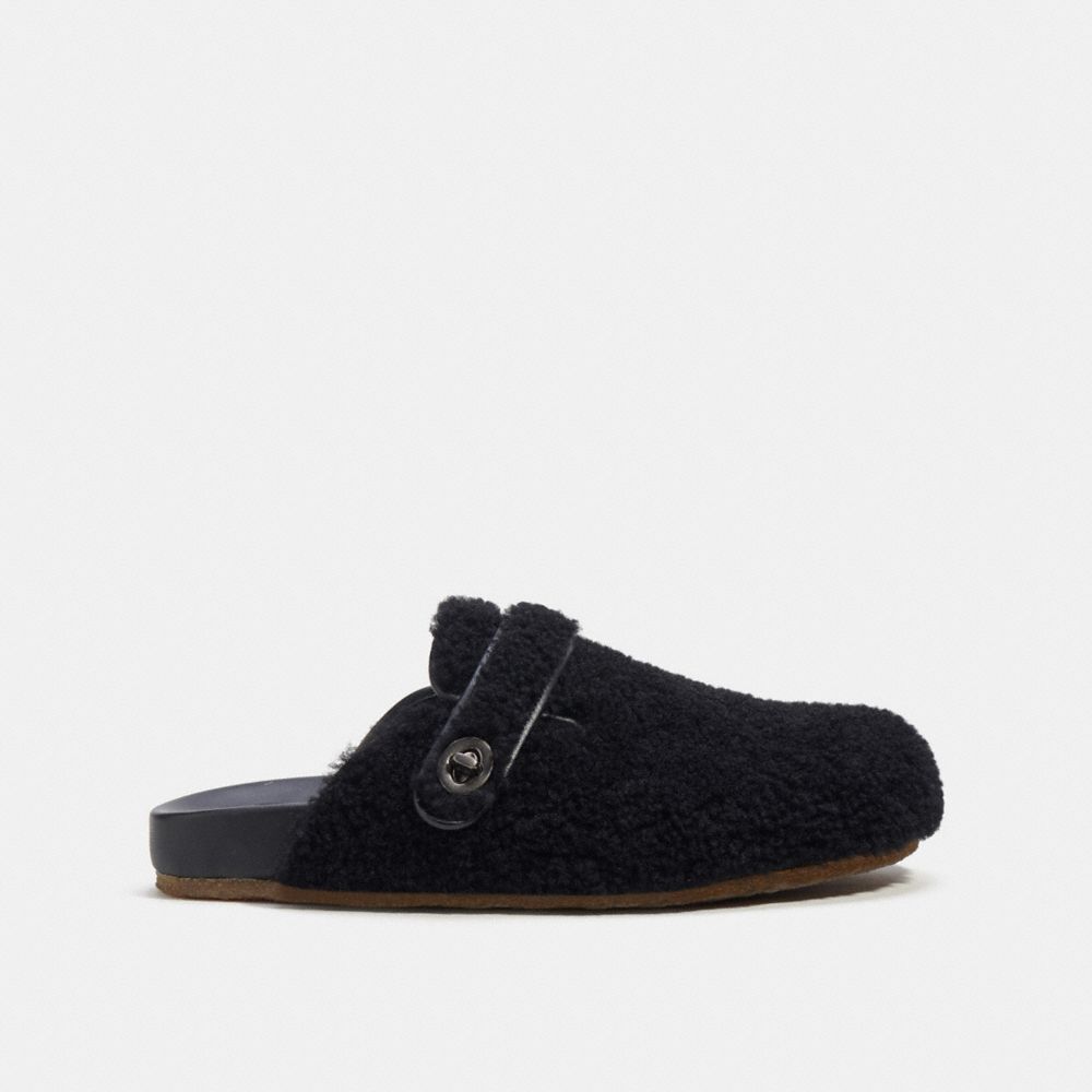 Sandali Uomo Coach Clog In Shearling Nere | ITKOQ117