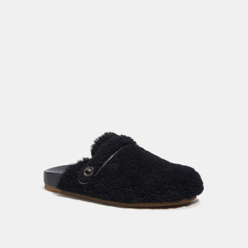 Sandali Uomo Coach Clog In Shearling Nere | ITKOQ117