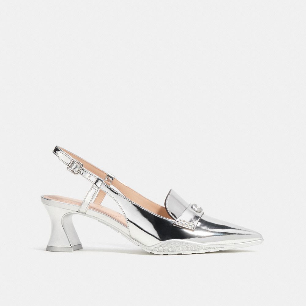 Scarpe Casual Donna Coach Nikola Hybrid Slingback In Metallic Argento | ITLIX326