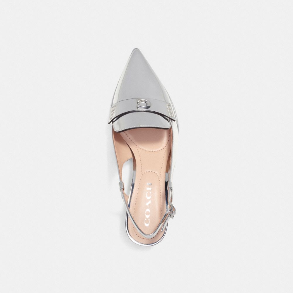 Scarpe Casual Donna Coach Nikola Hybrid Slingback In Metallic Argento | ITLIX326