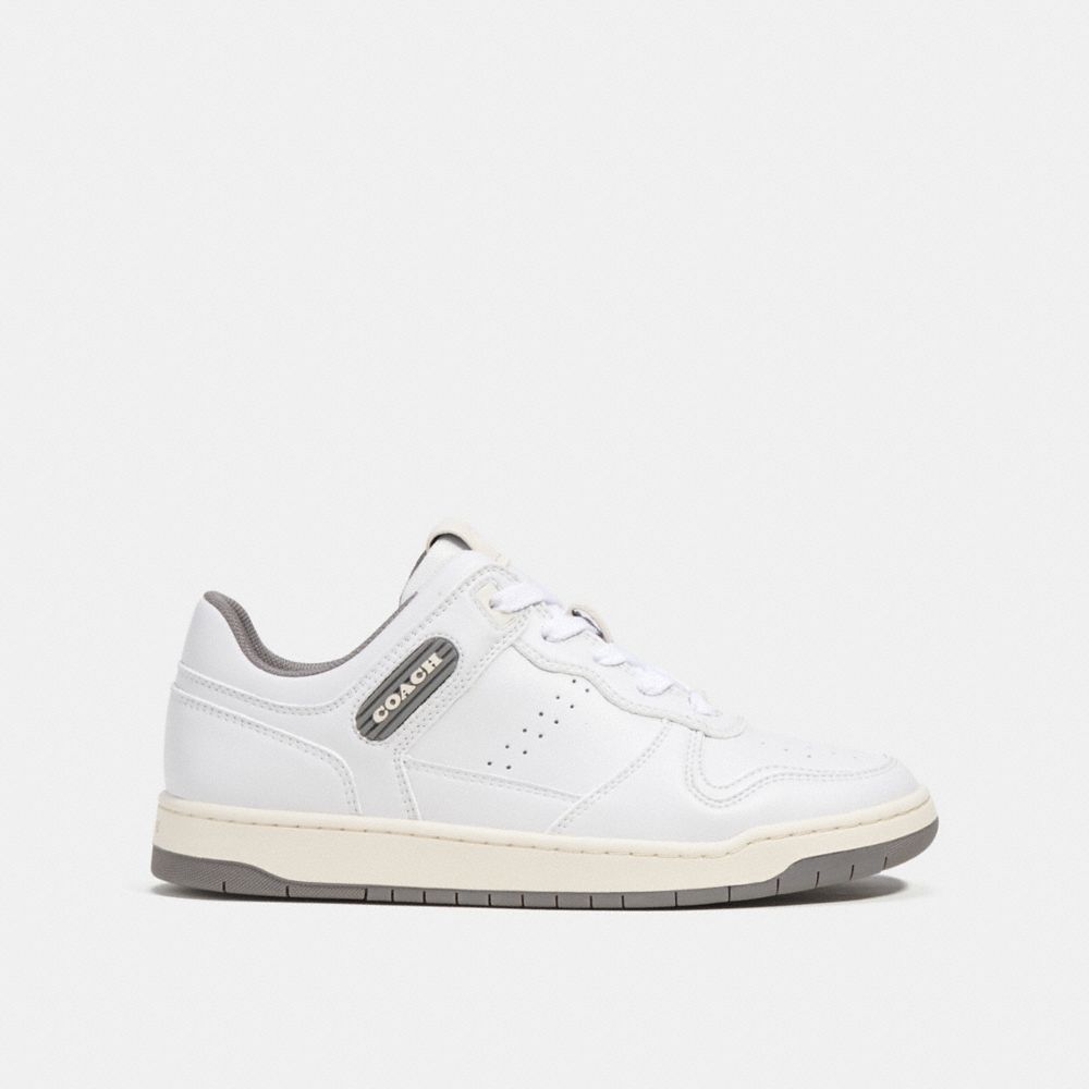 Sneakers Donna Coach C201 Low Top Bianche Grigie | ITUZU366