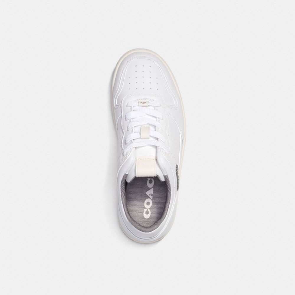 Sneakers Donna Coach C201 Low Top Bianche Grigie | ITUZU366