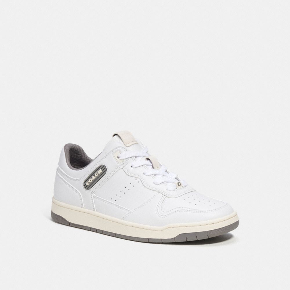 Sneakers Donna Coach C201 Low Top Bianche Grigie | ITUZU366