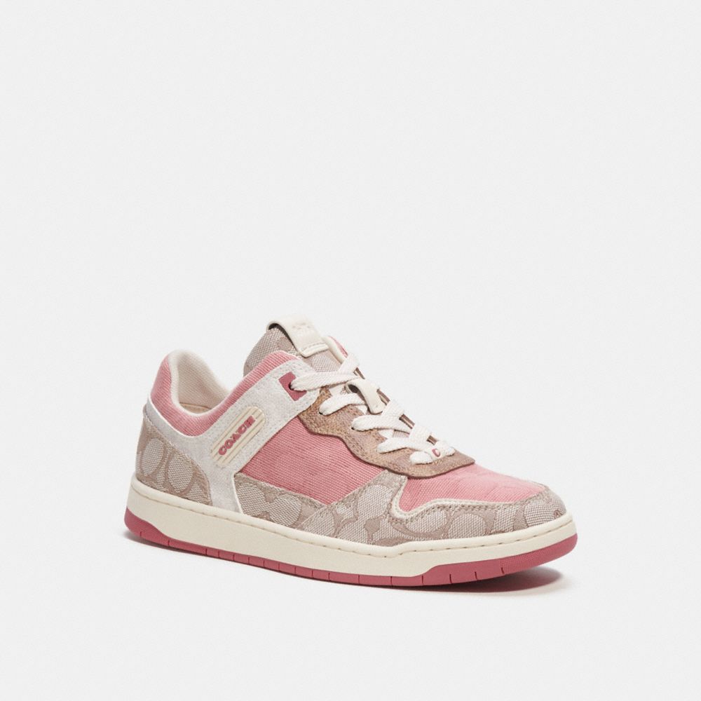 Sneakers Donna Coach C201 Low Top In Signature Grigie | ITOKO368