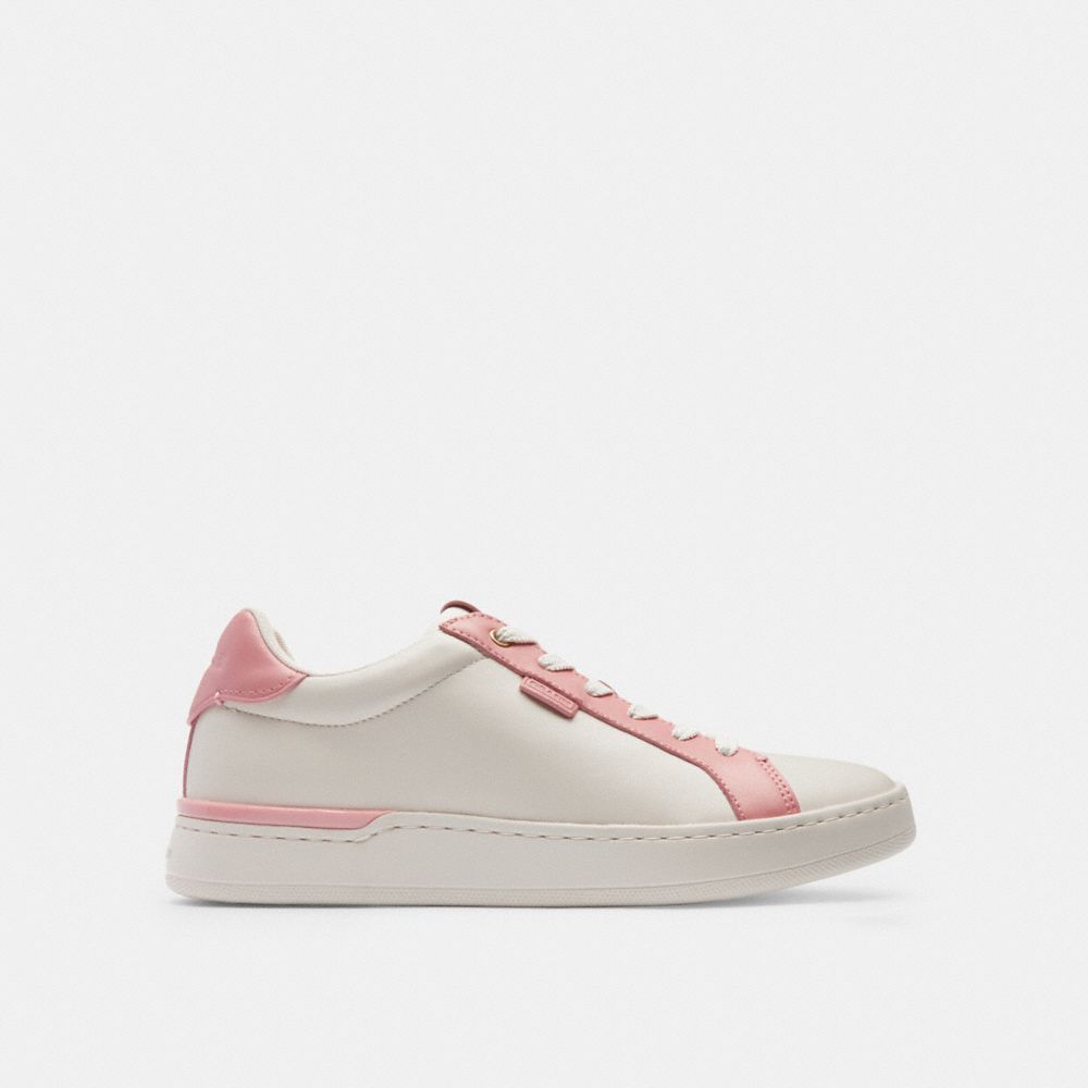 Sneakers Donna Coach Lowline Low Top Bianche Rosa | ITJPJ376