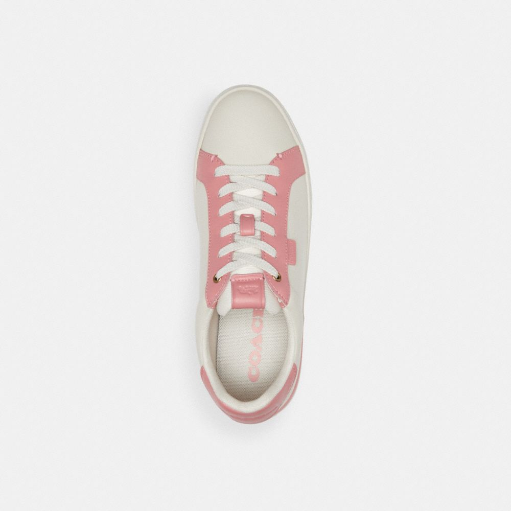 Sneakers Donna Coach Lowline Low Top Bianche Rosa | ITJPJ376