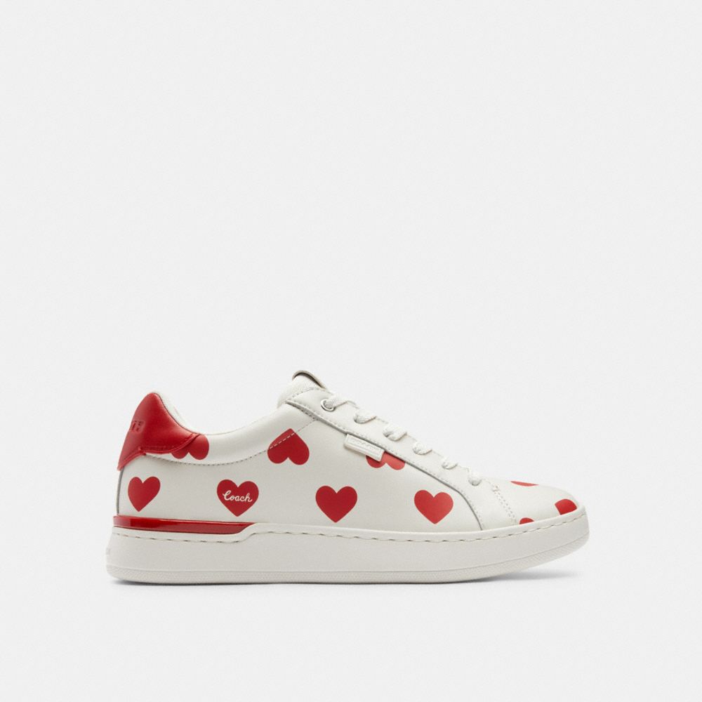 Sneakers Donna Coach Lowline Low Top With Valentine's Print Rosse | ITXYX380