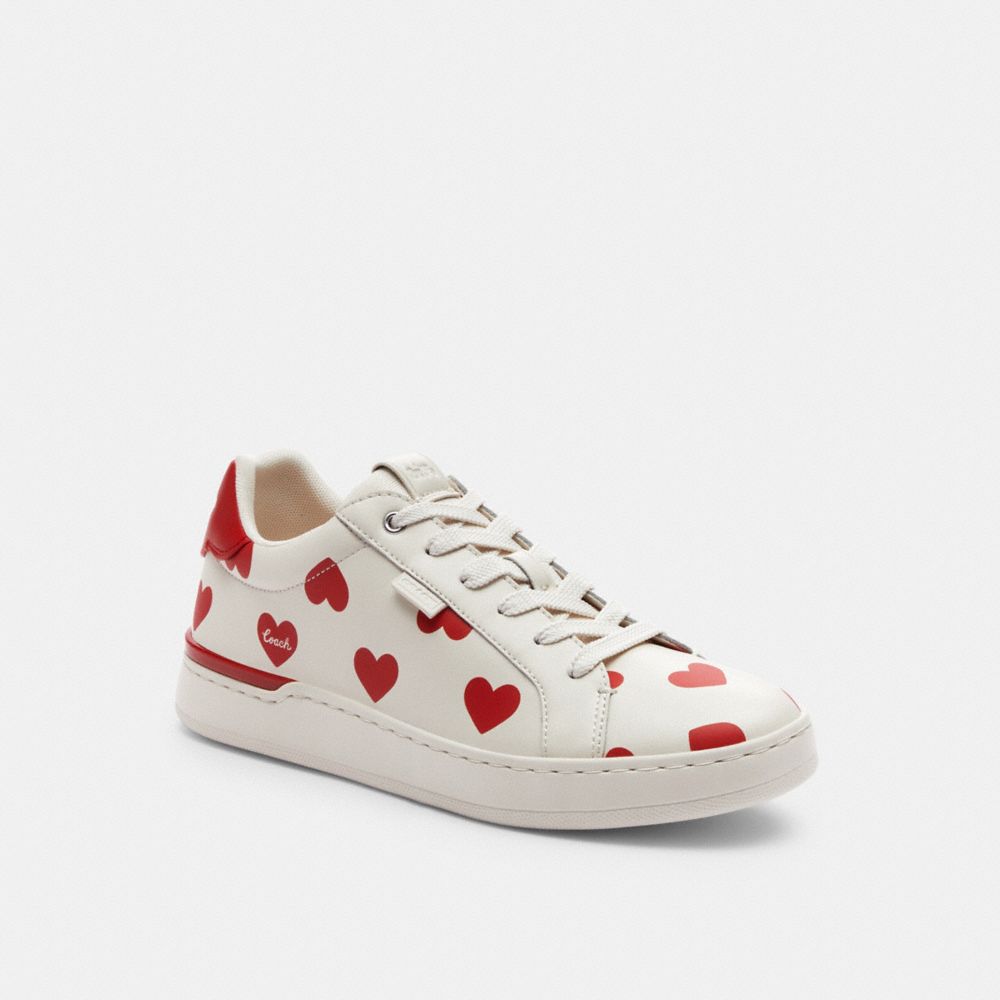 Sneakers Donna Coach Lowline Low Top With Valentine\'s Print Rosse | ITXYX380