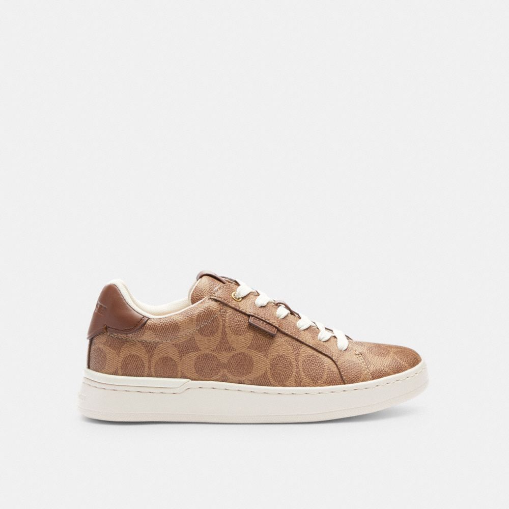 Sneakers Donna Coach Lowline Luxe Low Top Marroni | ITCTC381