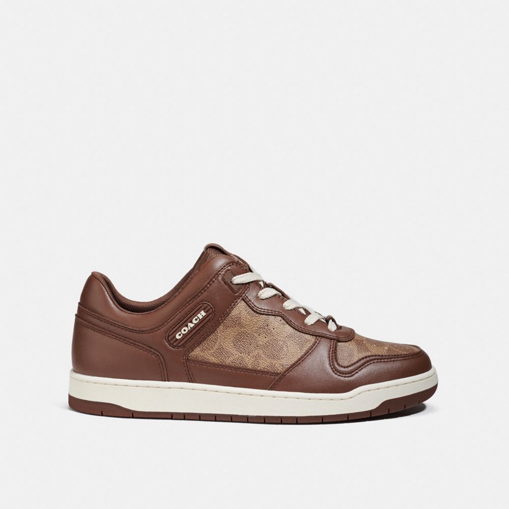 Sneakers Uomo Coach C201 In Signature Canvas Marroni | ITNWA127