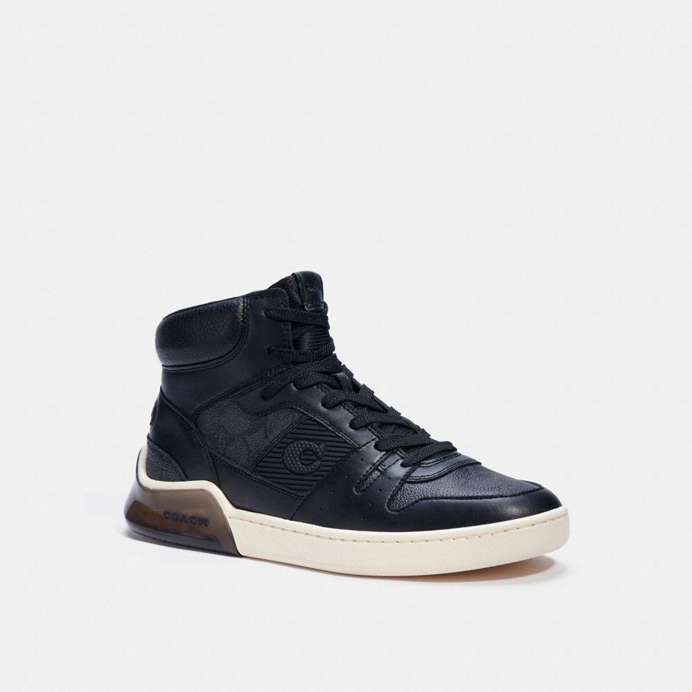 Sneakers Uomo Coach Citysole High Top In Signature Canvas Grigie Nere | ITHAZ136