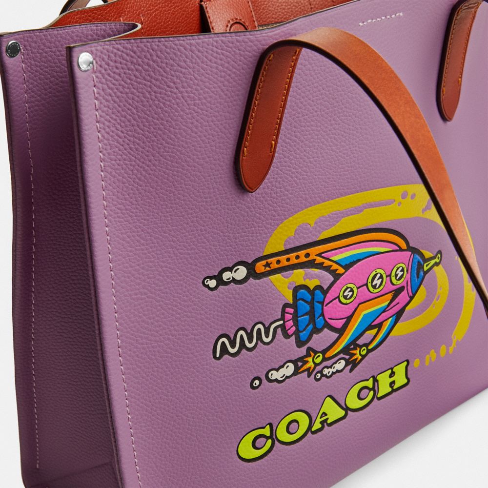 Tote Donna Coach Cosmic Relay 34 With Rocket Viola Colorate | ITOKB923