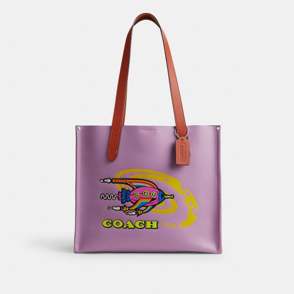 Tote Donna Coach Cosmic Relay 34 With Rocket Viola Colorate | ITOKB923